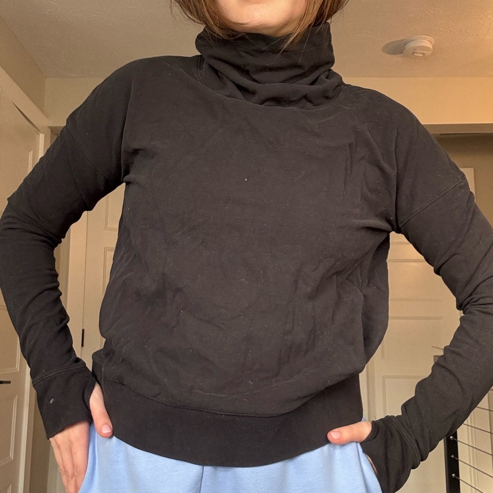 lululemon athletica Black Turtle Neck Sweater